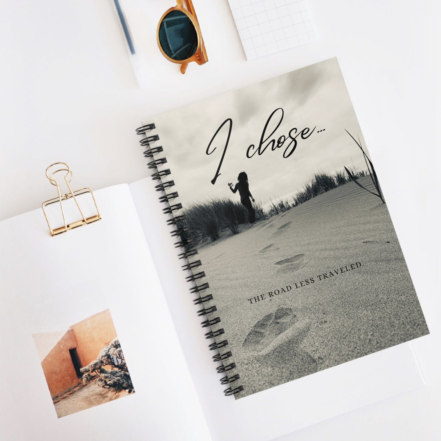 "I Chose The Road Less Traveled" - Spiral Notebook for Adventurous Souls - 689 Designs