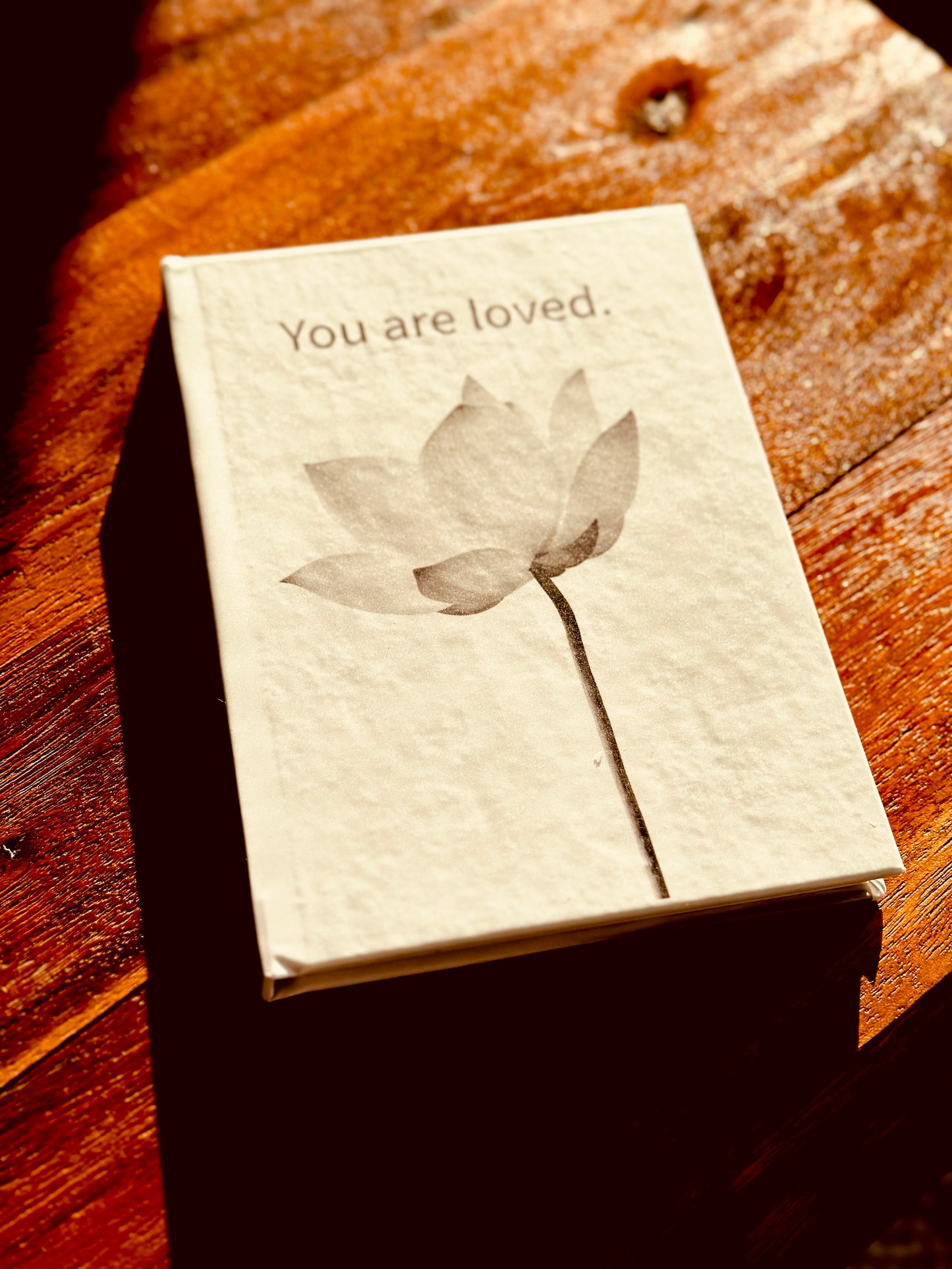 "You Are Loved" Lined Sketchbook with Elegant Lotus Flower