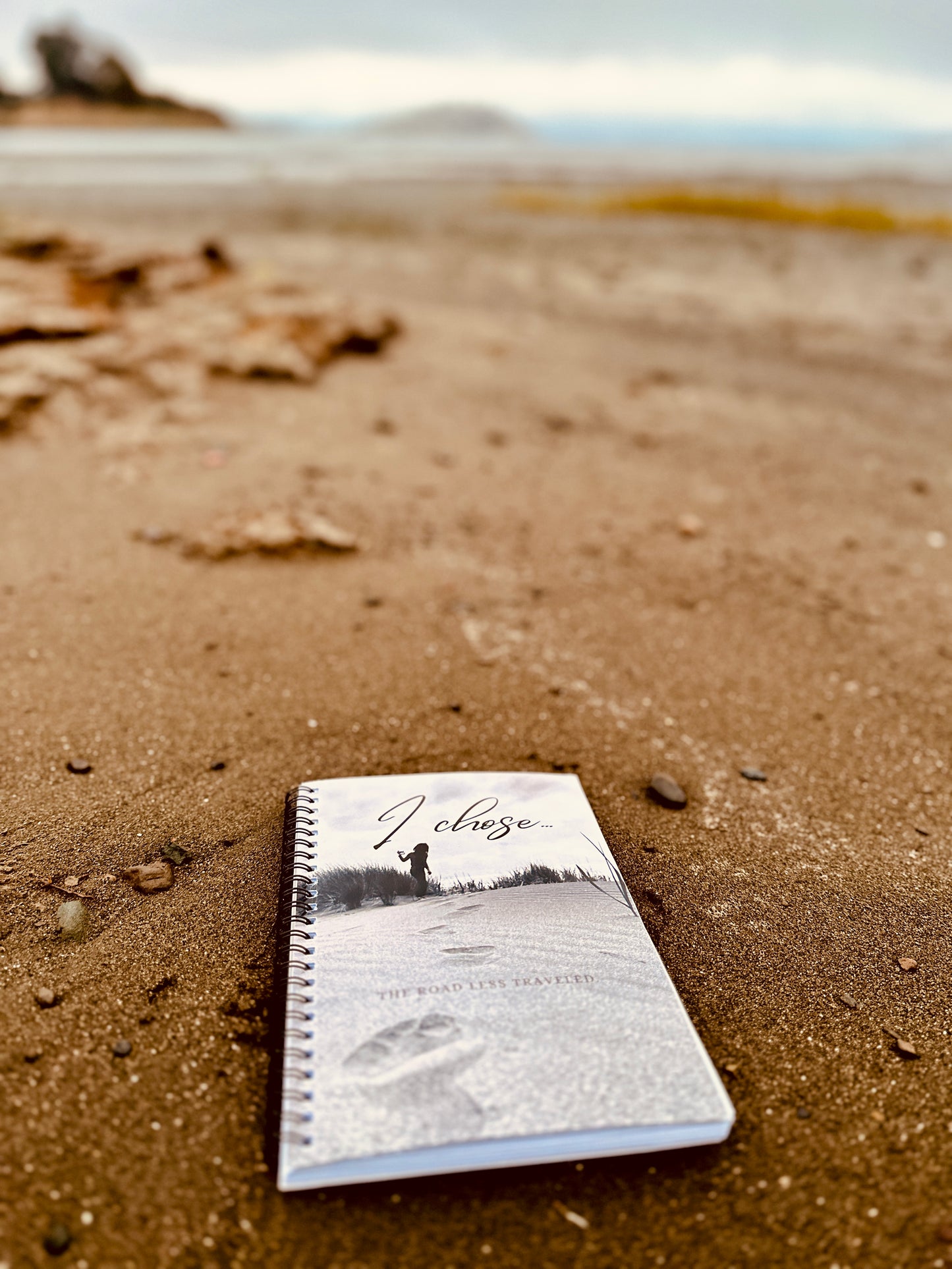 "I Chose The Road Less Traveled" - Spiral Notebook for Adventurous Souls